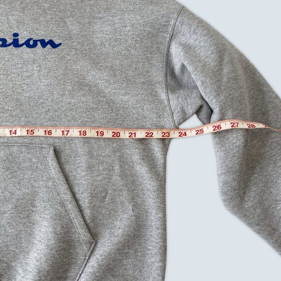 Champion Grey Pullover Hoodie Sz L - Picture 7 of 8